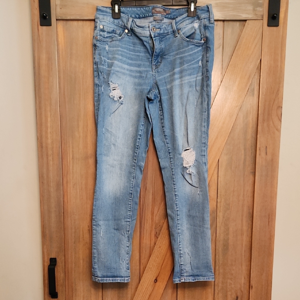 Torrid Light Blue Distressed Skinny Jeans